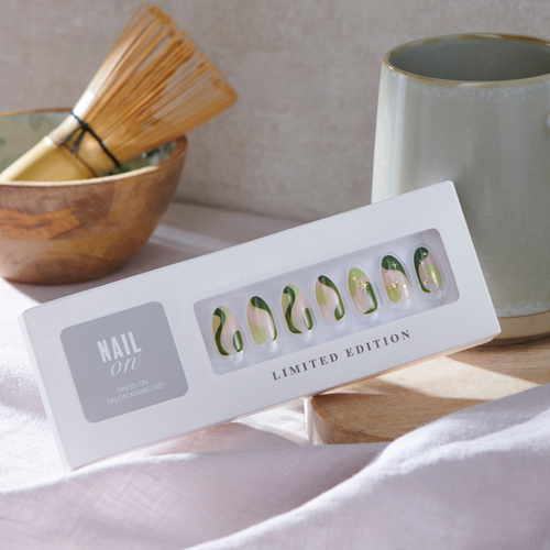 Matcha Magic - Medium Almond Nail On Press On Manicure