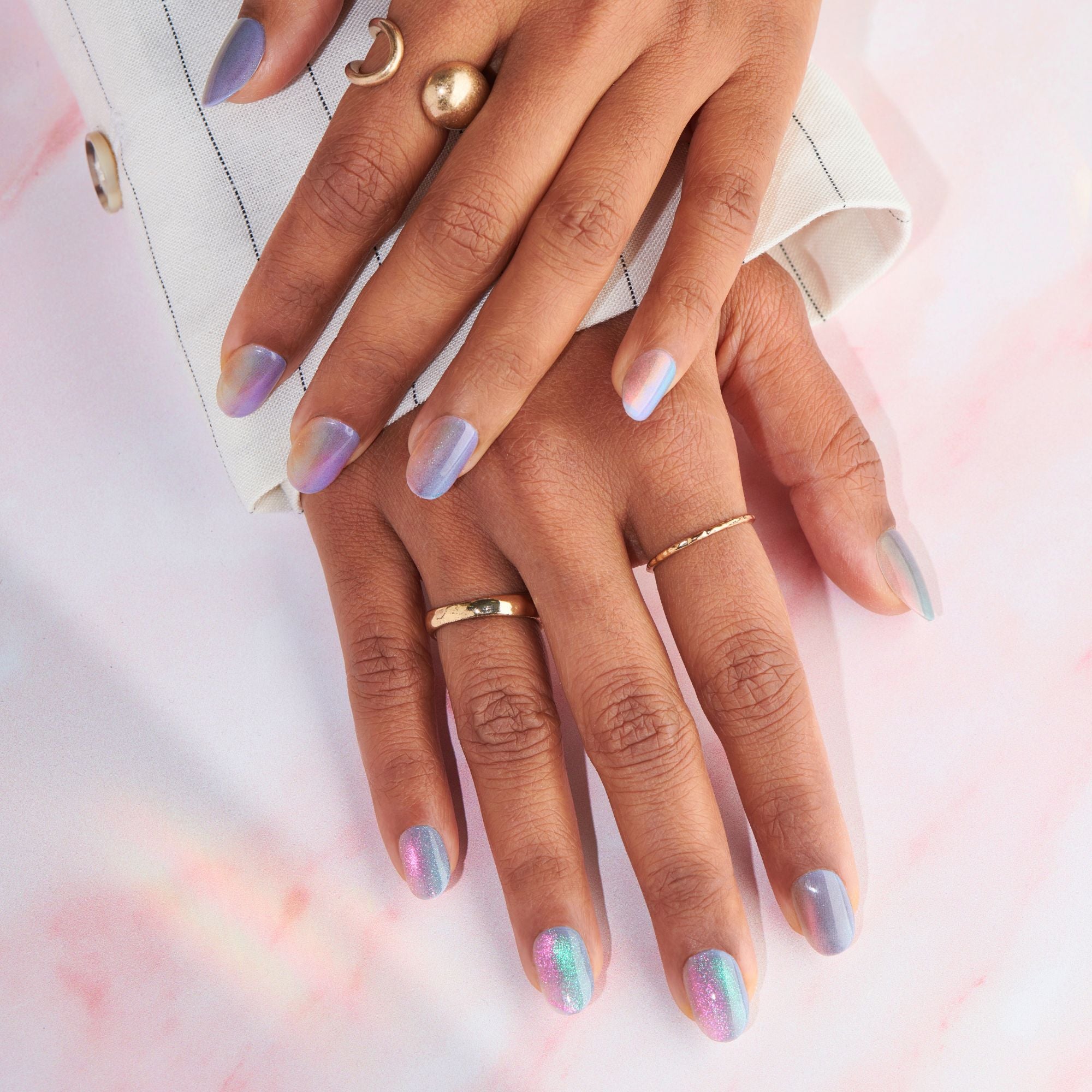 Poised - Short Oval Prism Nail On Press On Manicure