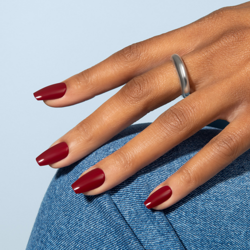 Red Vine - Medium Coffin Nail On Press On Manicure