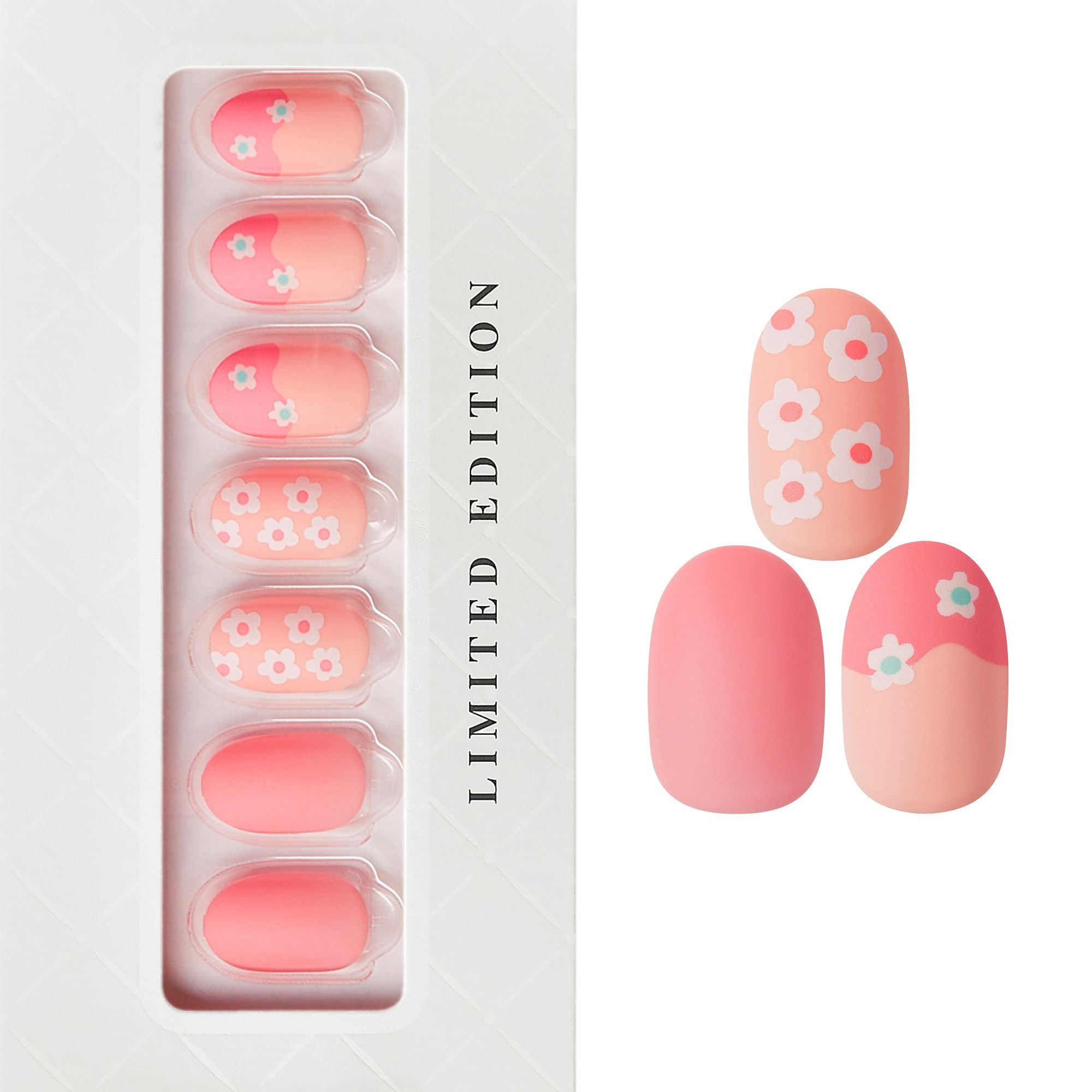 Spring Blossom - Short Oval Press on Manicure