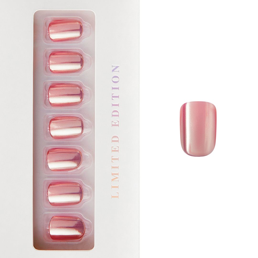 Ambivalent - Short Squoval Mirror Shine Prism Nail On Press On Manicure