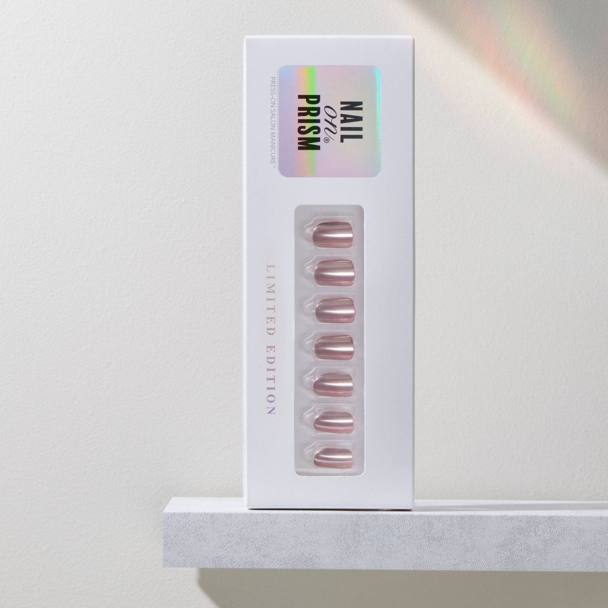 Ambivalent - Short Squoval Mirror Shine Prism Nail On Press On Manicure