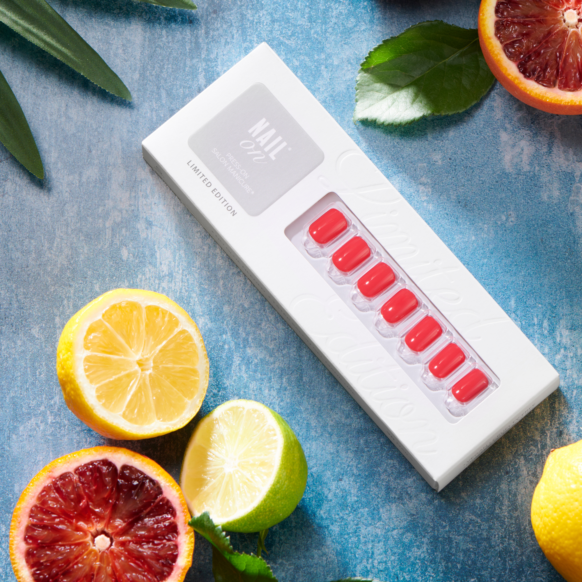 Bounce Coral - Short Squoval Nail On Press On Manicure