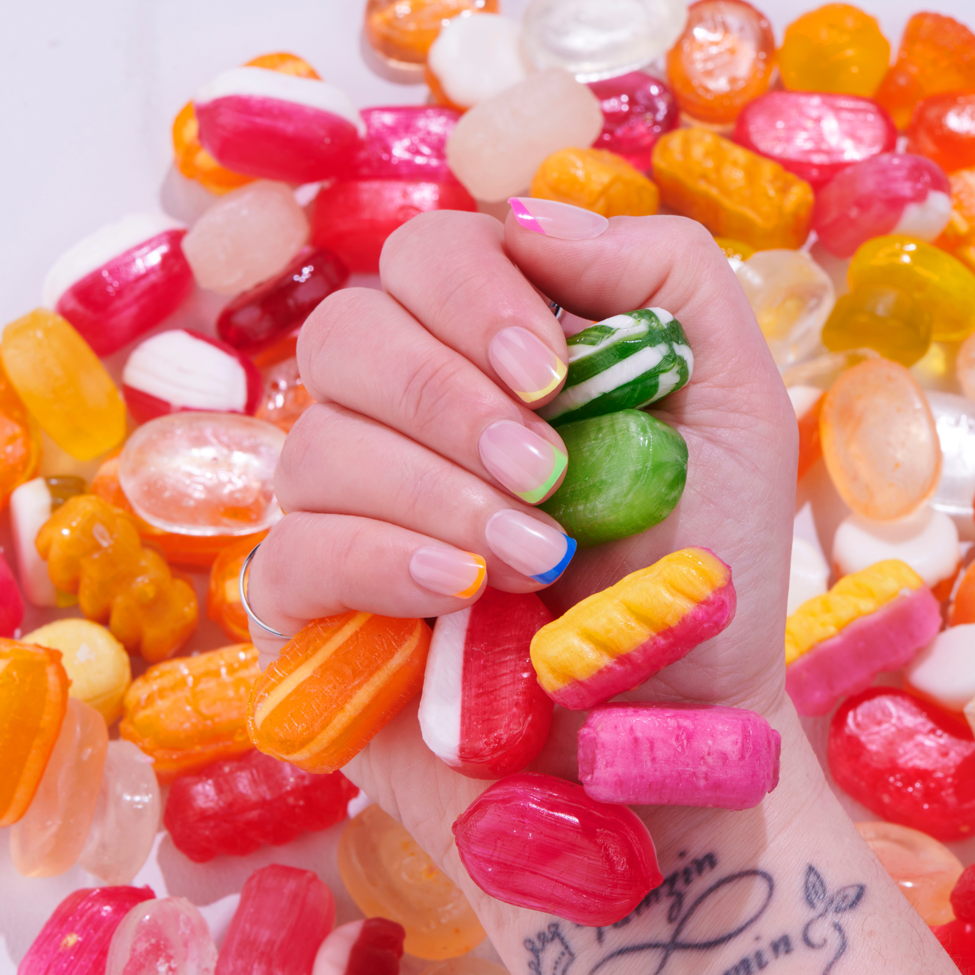 (New & Improved) Candy Coated - Squoval Press On Manicure