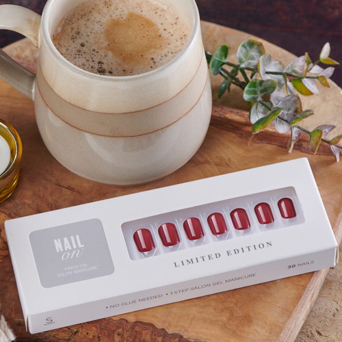 Chestnut Brown - Short Squoval Nail On Press On Manicure