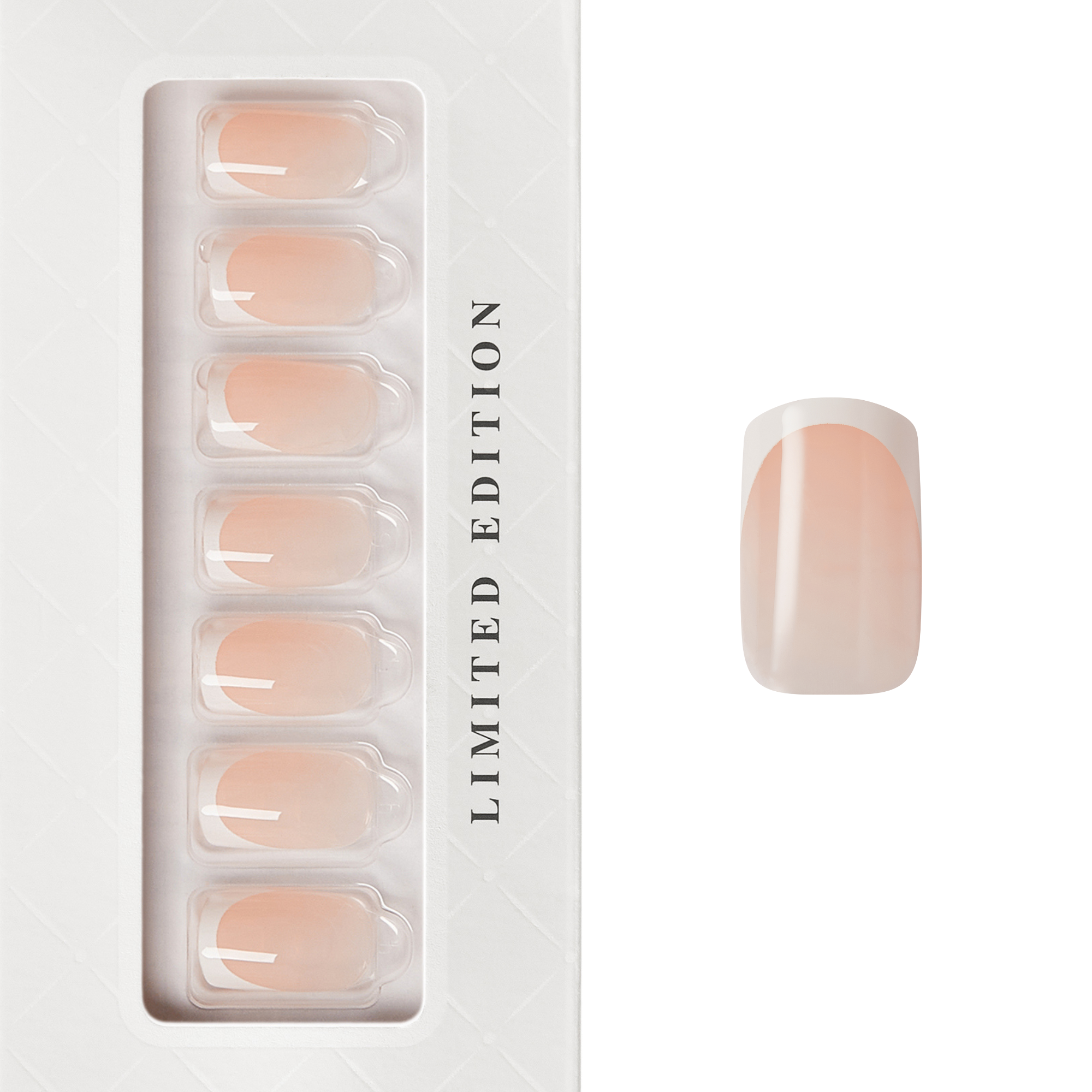 French Kiss - Medium Squoval Nail On Press On Manicure