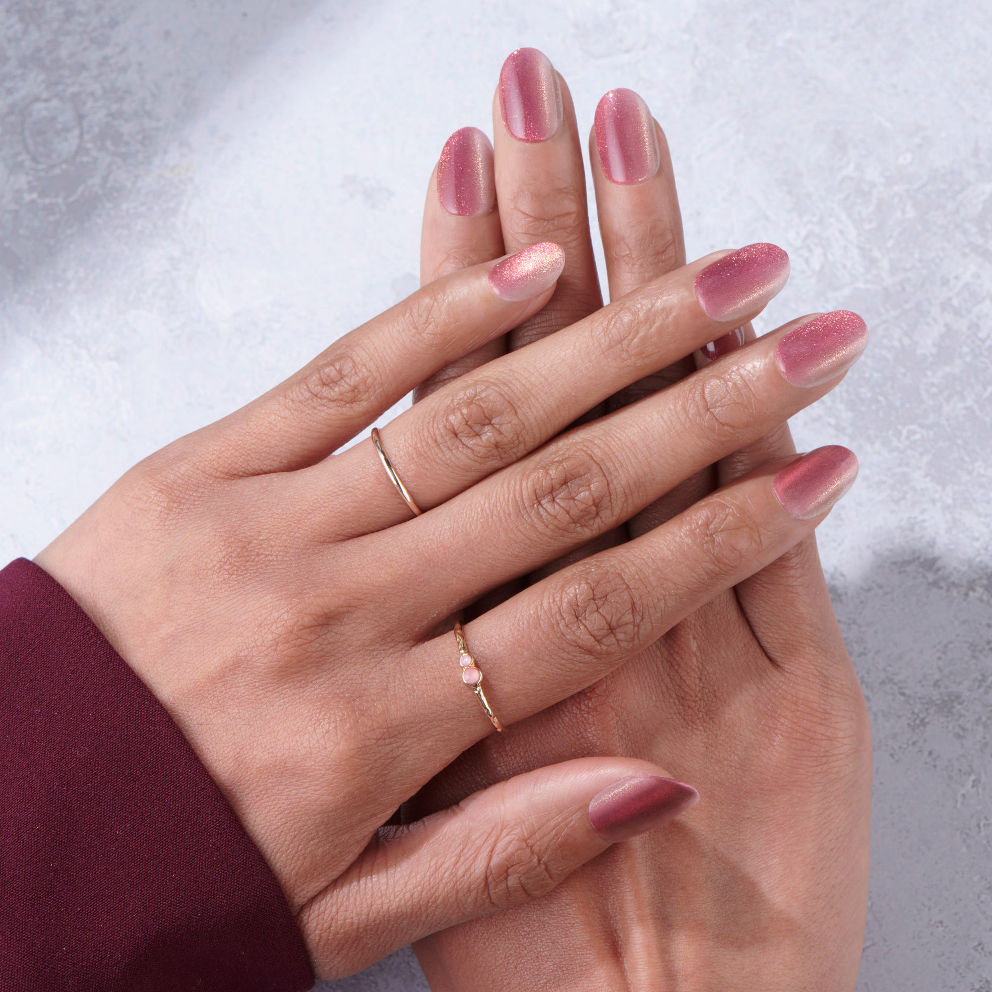 Infatuated - Short Oval Cat Eye Prism Nail On Press On Manicure