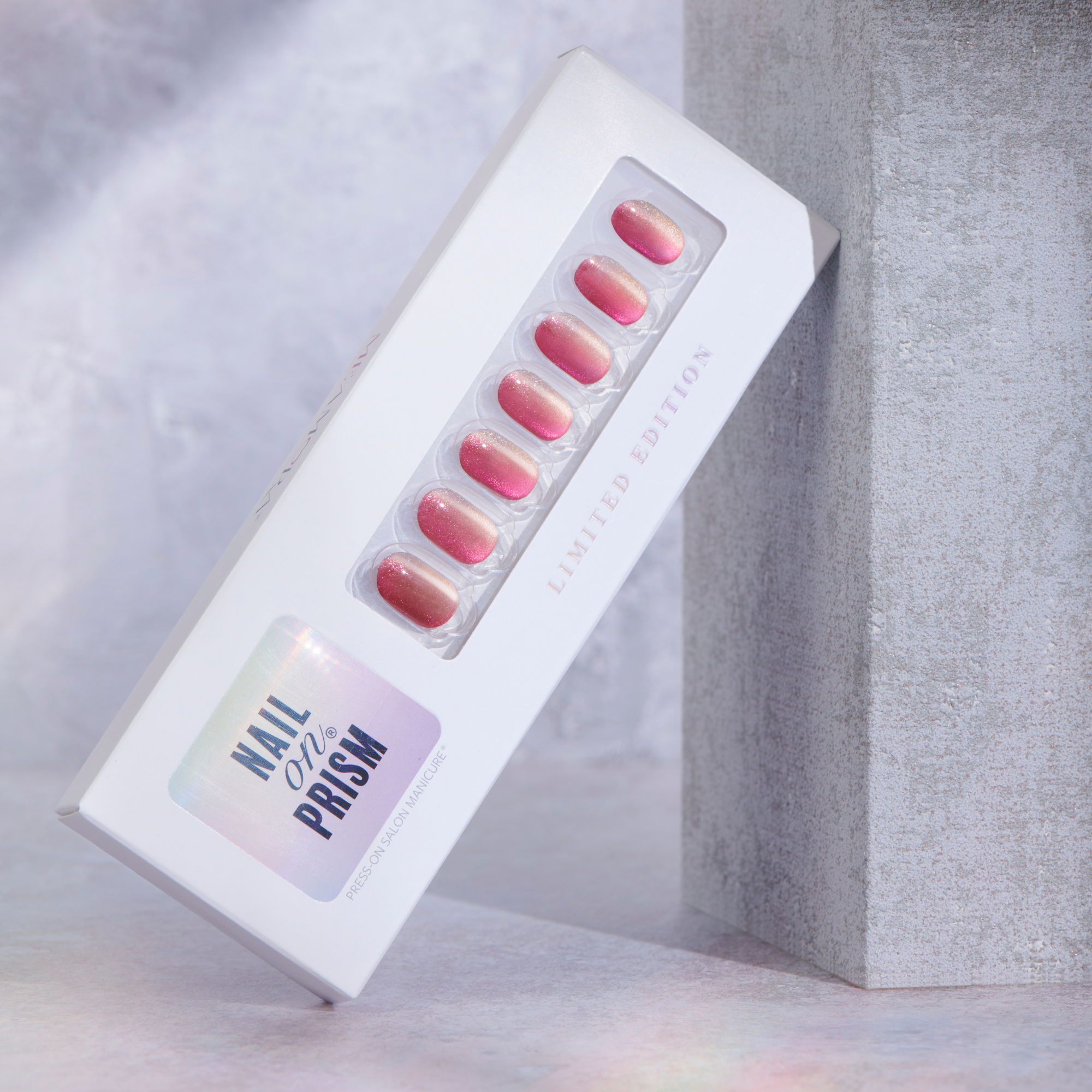 Infatuated - Short Oval Cat Eye Prism Nail On Press On Manicure