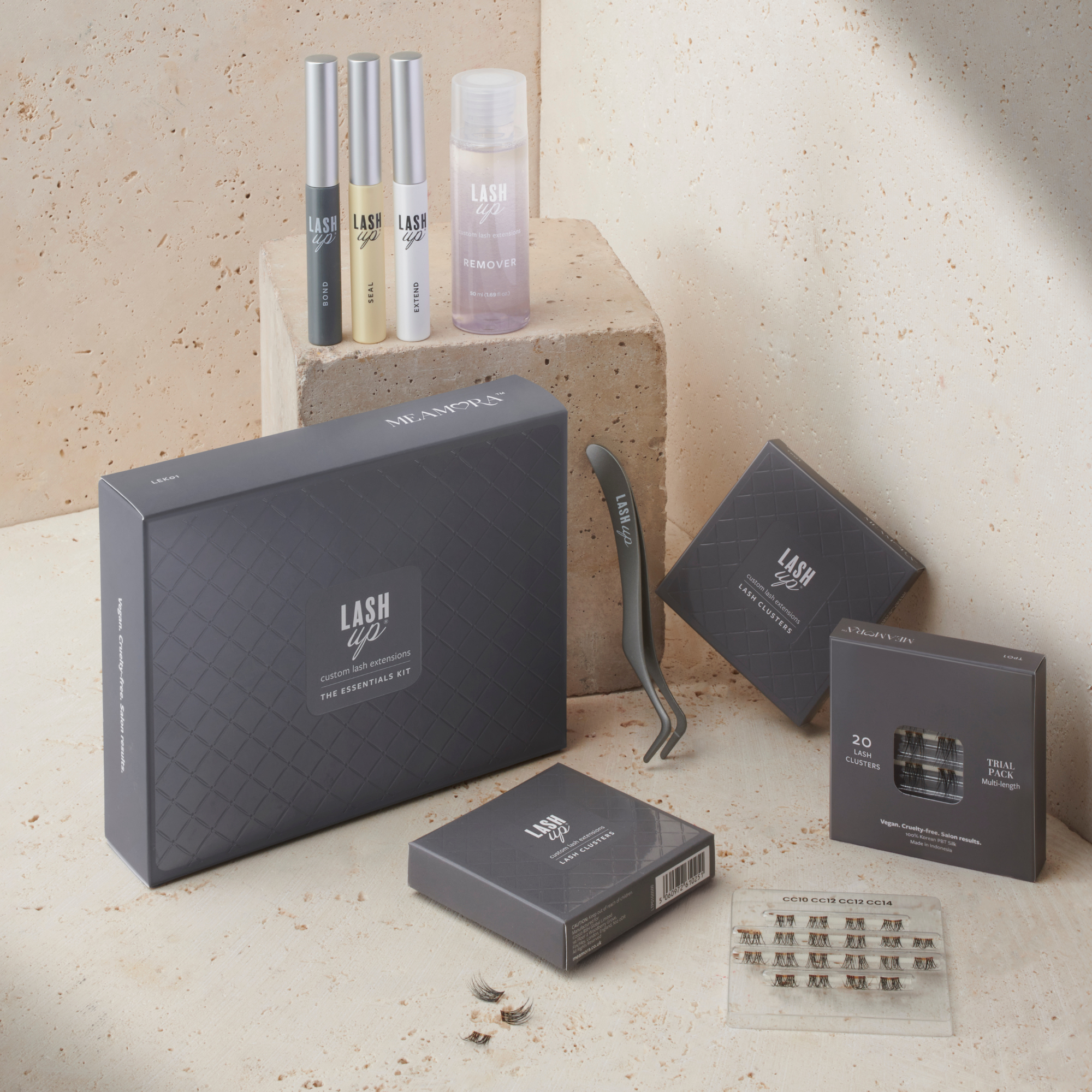 Lash Up Full Size Essentials Kit now with 60 C Curl lashes