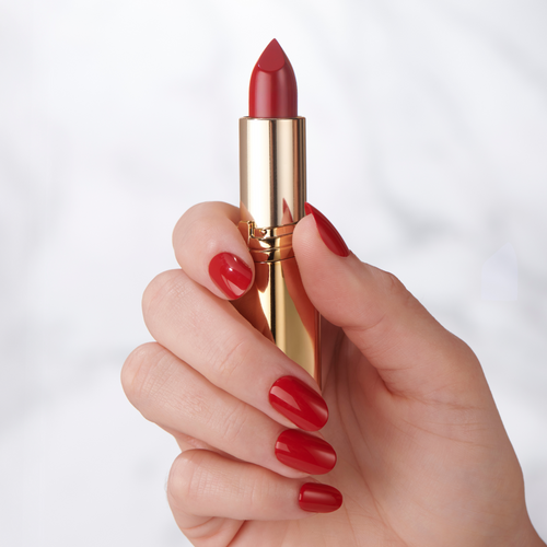 Lipstick Red - Short Oval Nail On Press On Manicure