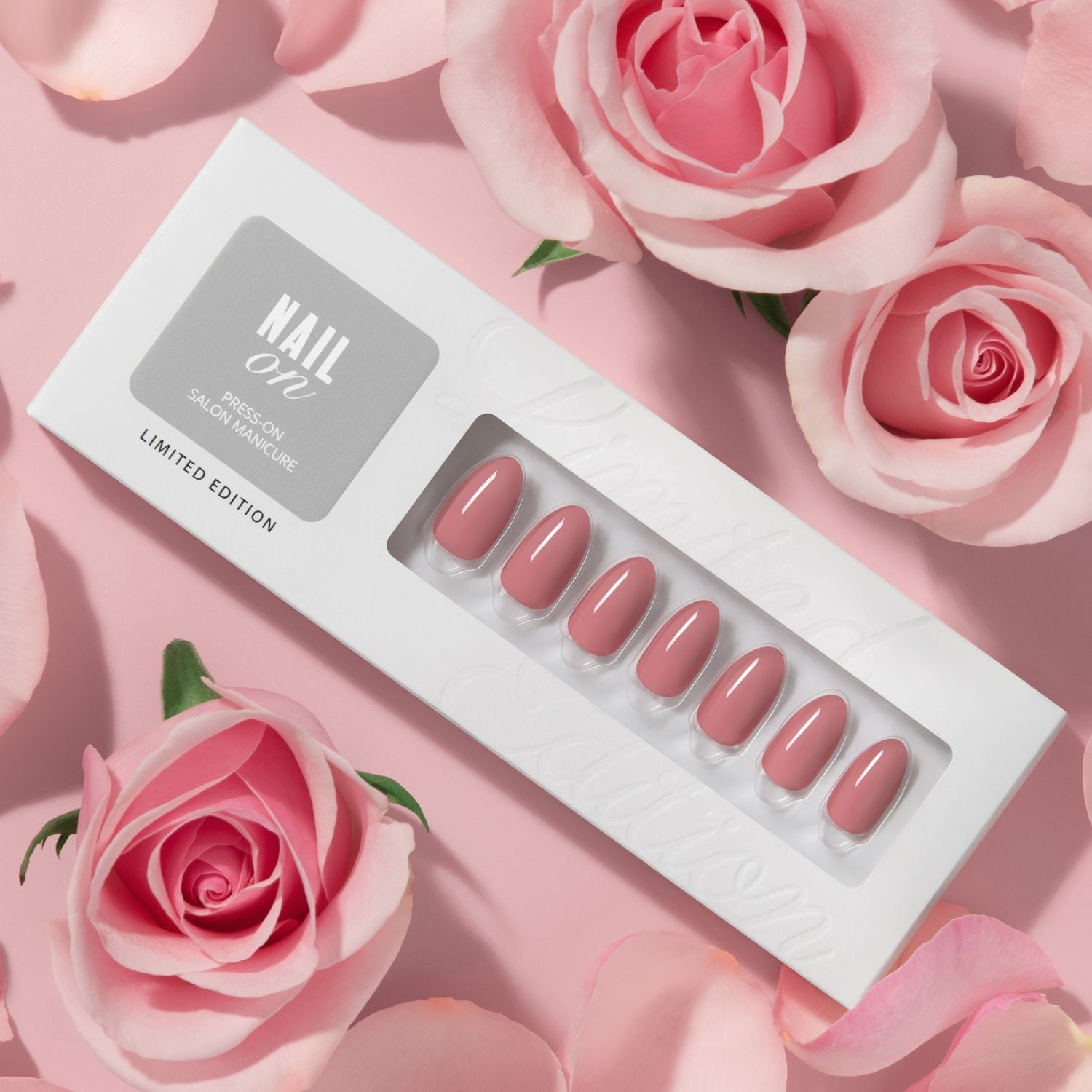 Dusky Pink - Almond Weekender Press On Manicure