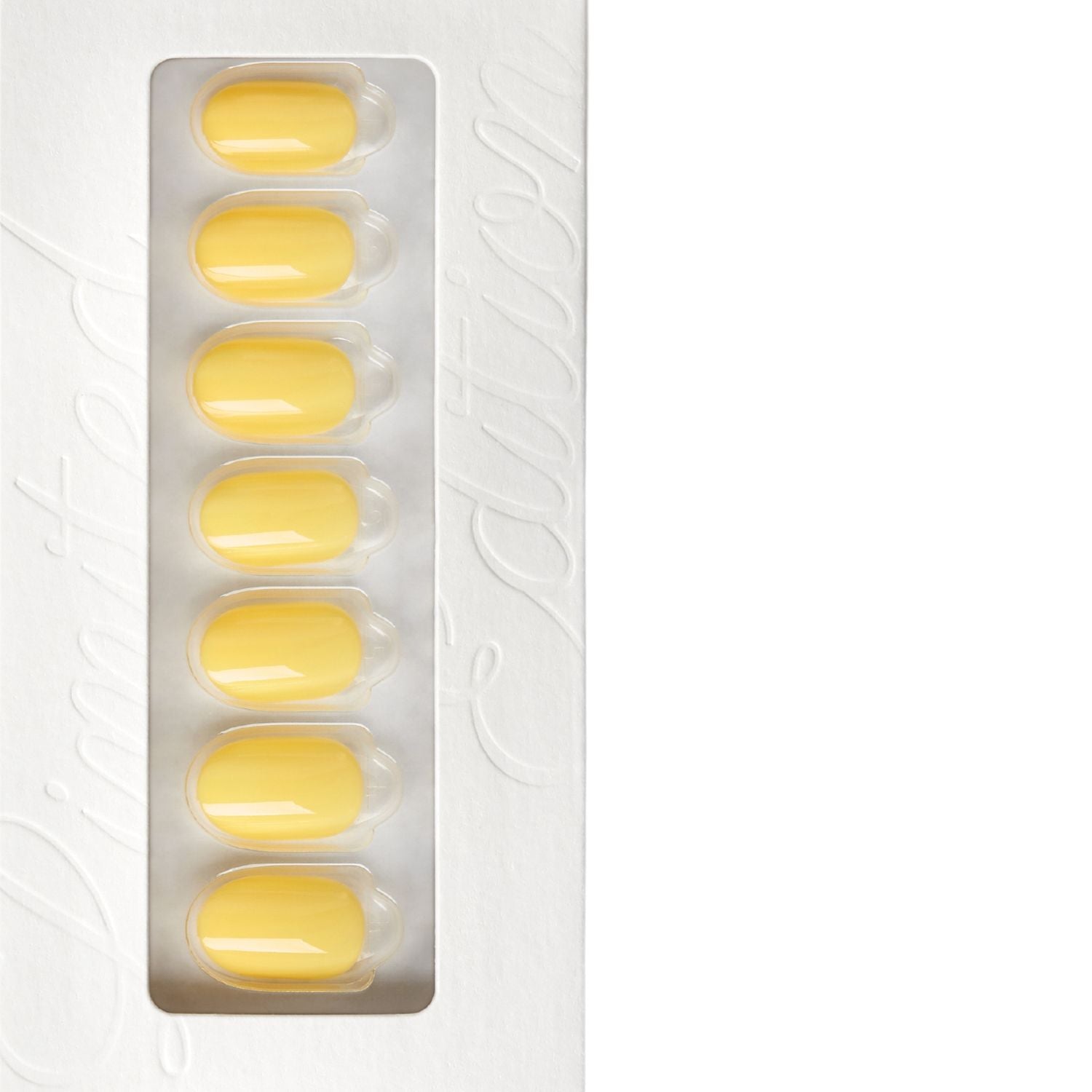 Powder Yellow - Oval Weekender Press On Manicure