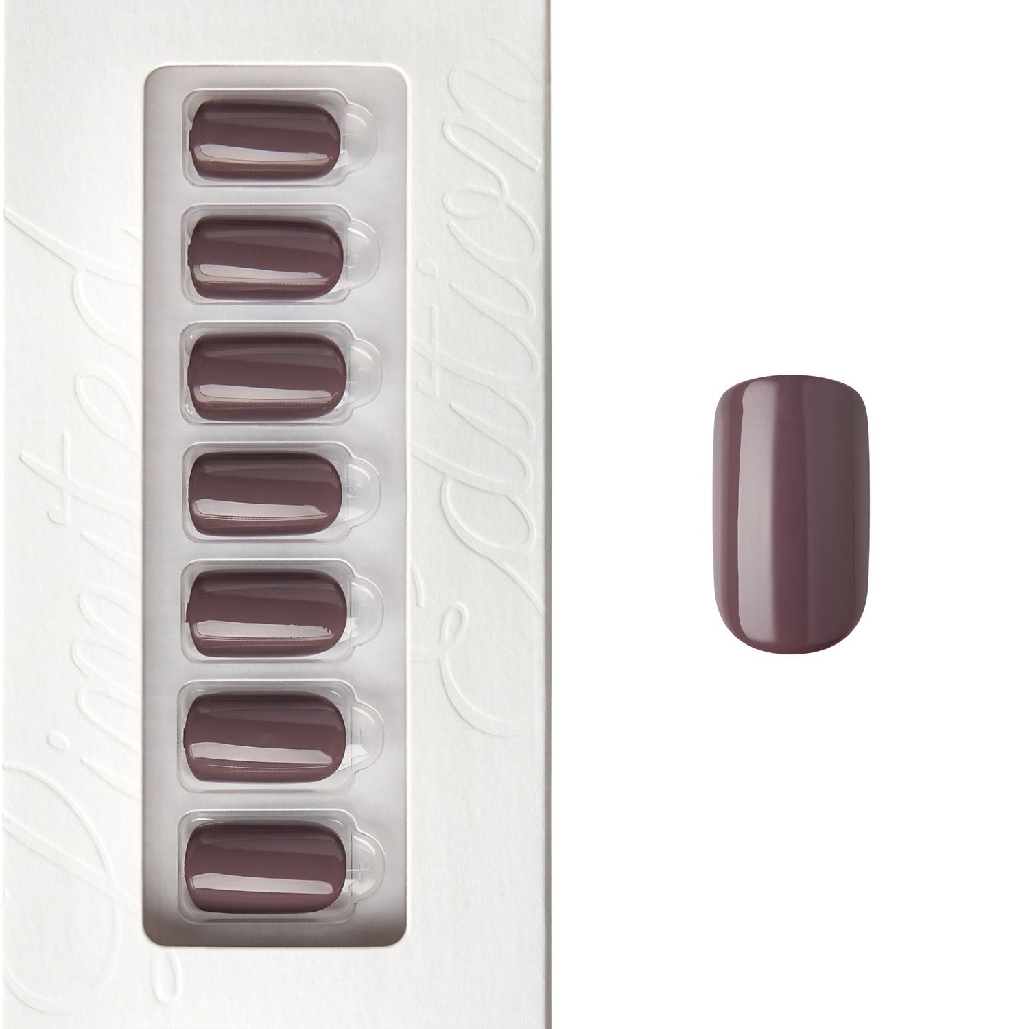 Cloudy Taupe - Medium Squoval Nail On Press On Manicure IE