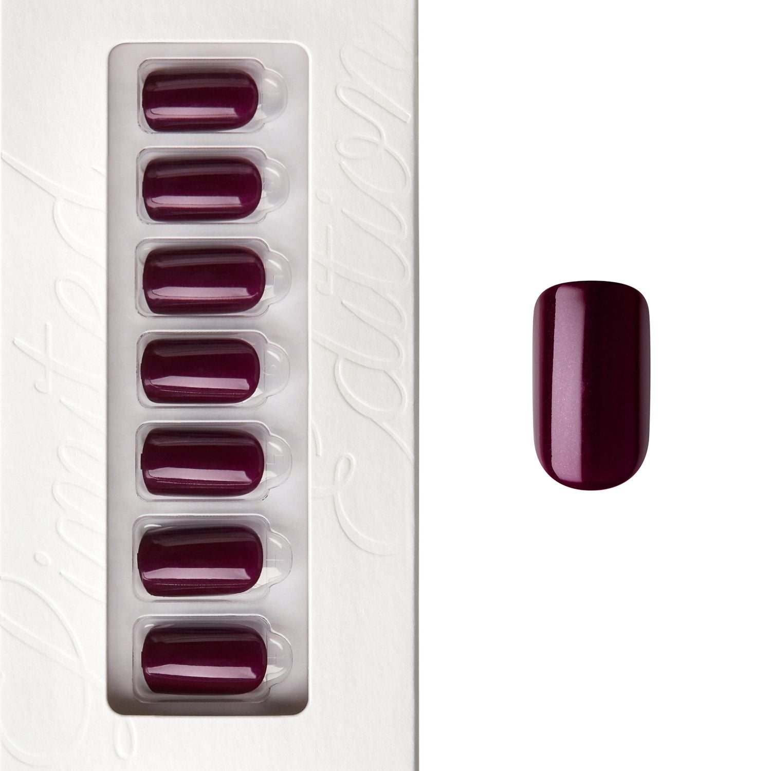 Bordeaux Red - Medium Squoval Nail On Press On Manicure