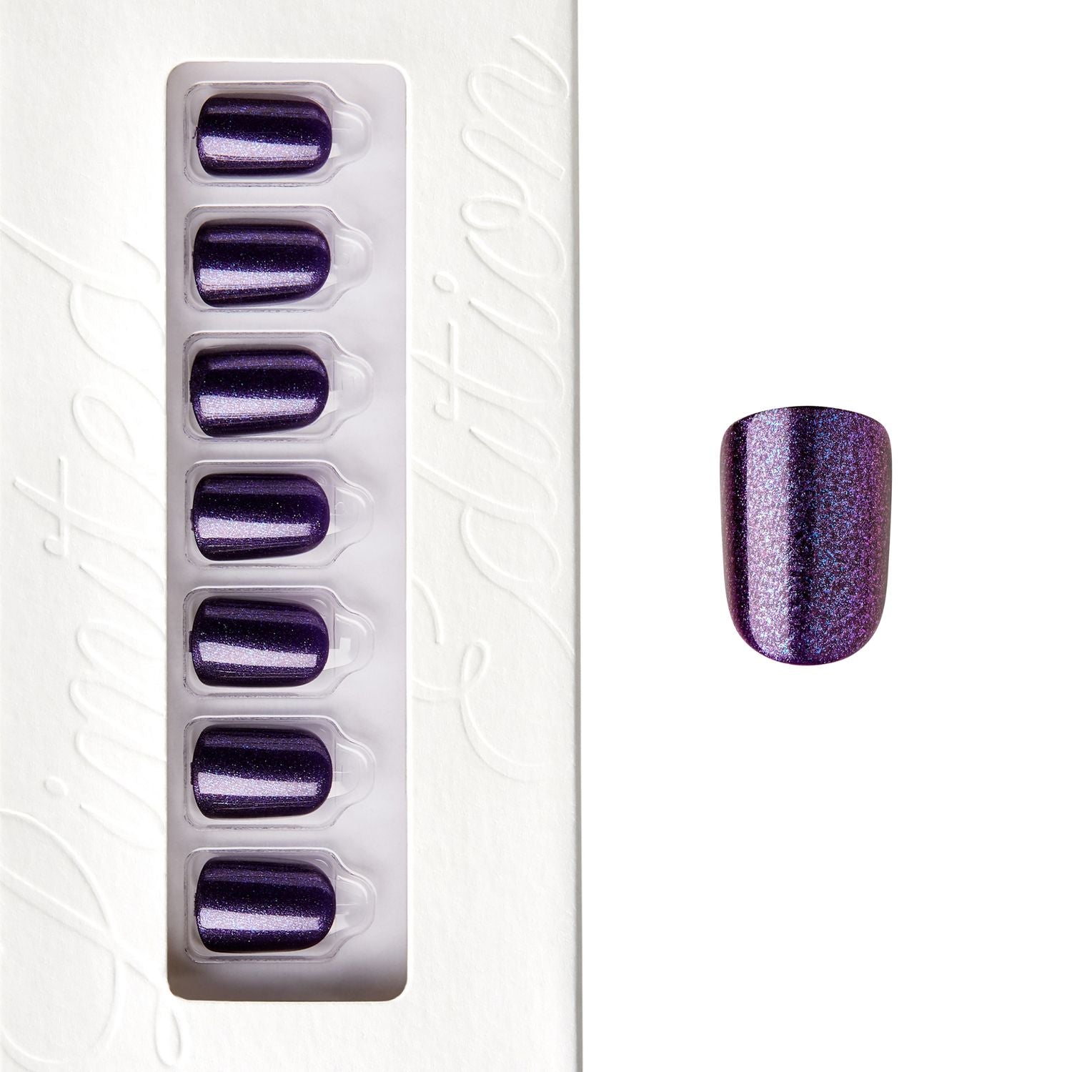 Spooky Violet - Squoval Weekender Press on Manicure