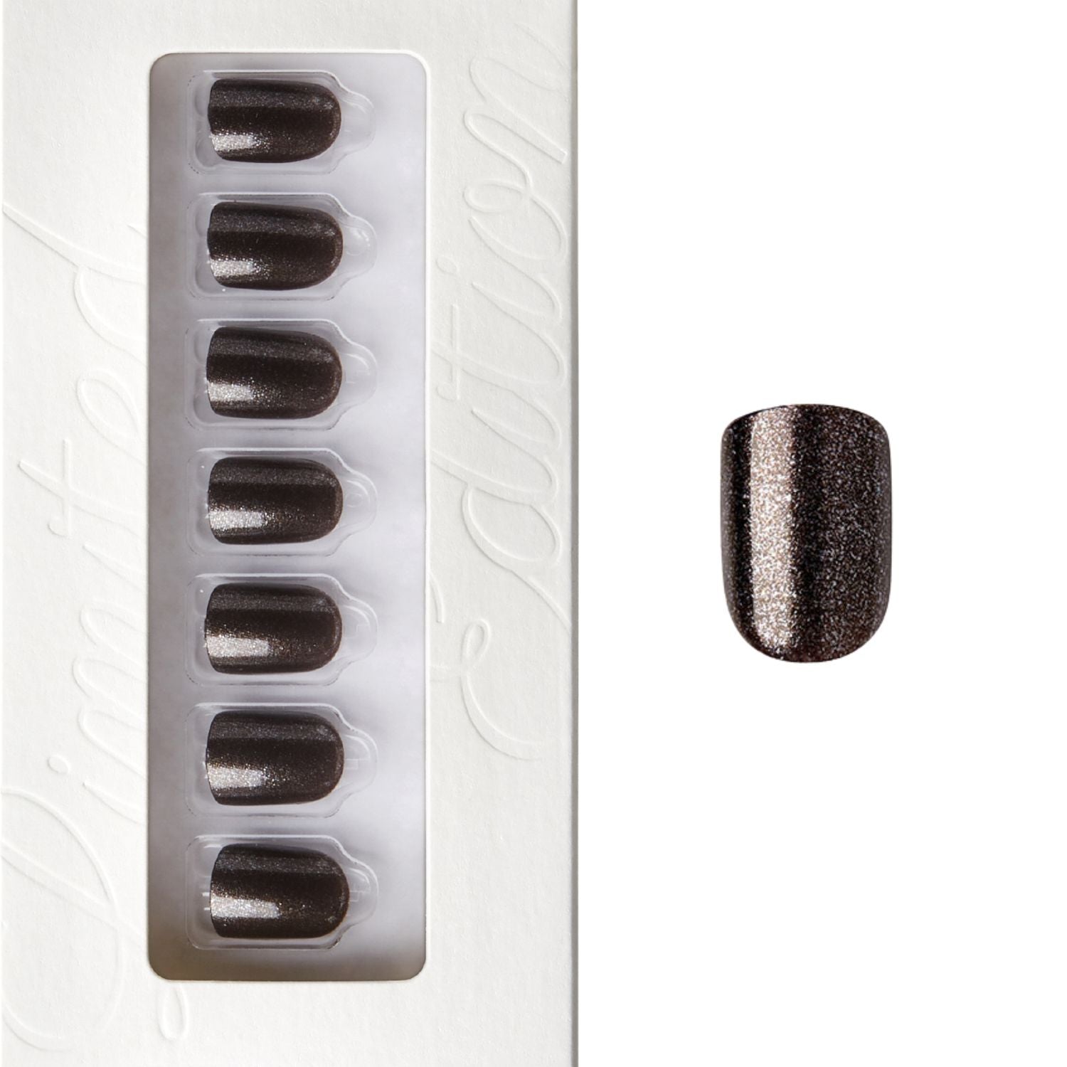 Space Black - Squoval Weekender Press On Manicure