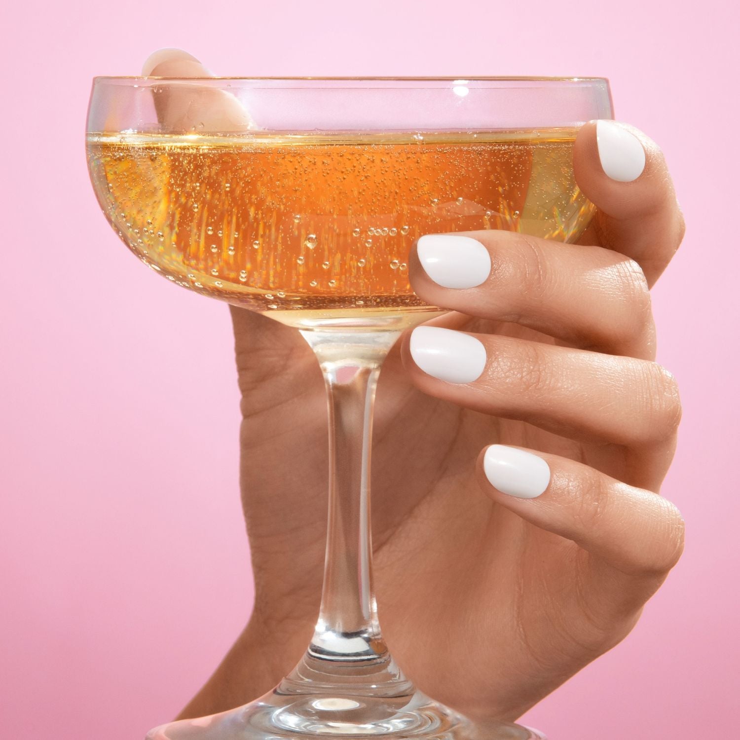 New & Improved Polished Pink - Oval Short Press On Manicure