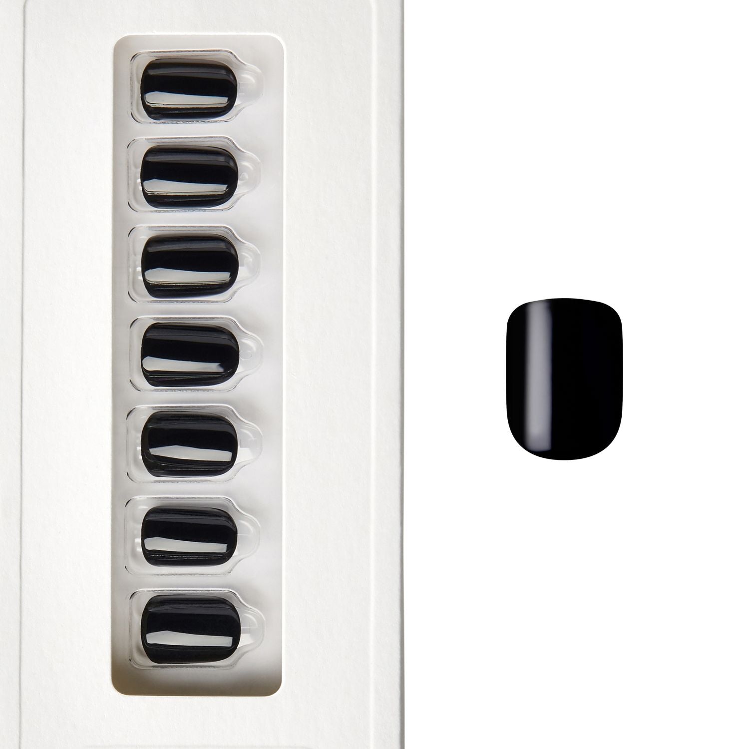 True Black - Squoval Weekender Press On Manicure