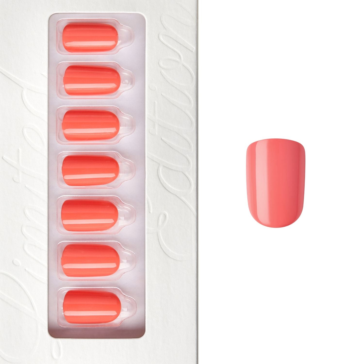 Playful Orange - Squoval Weekender Press On Manicure