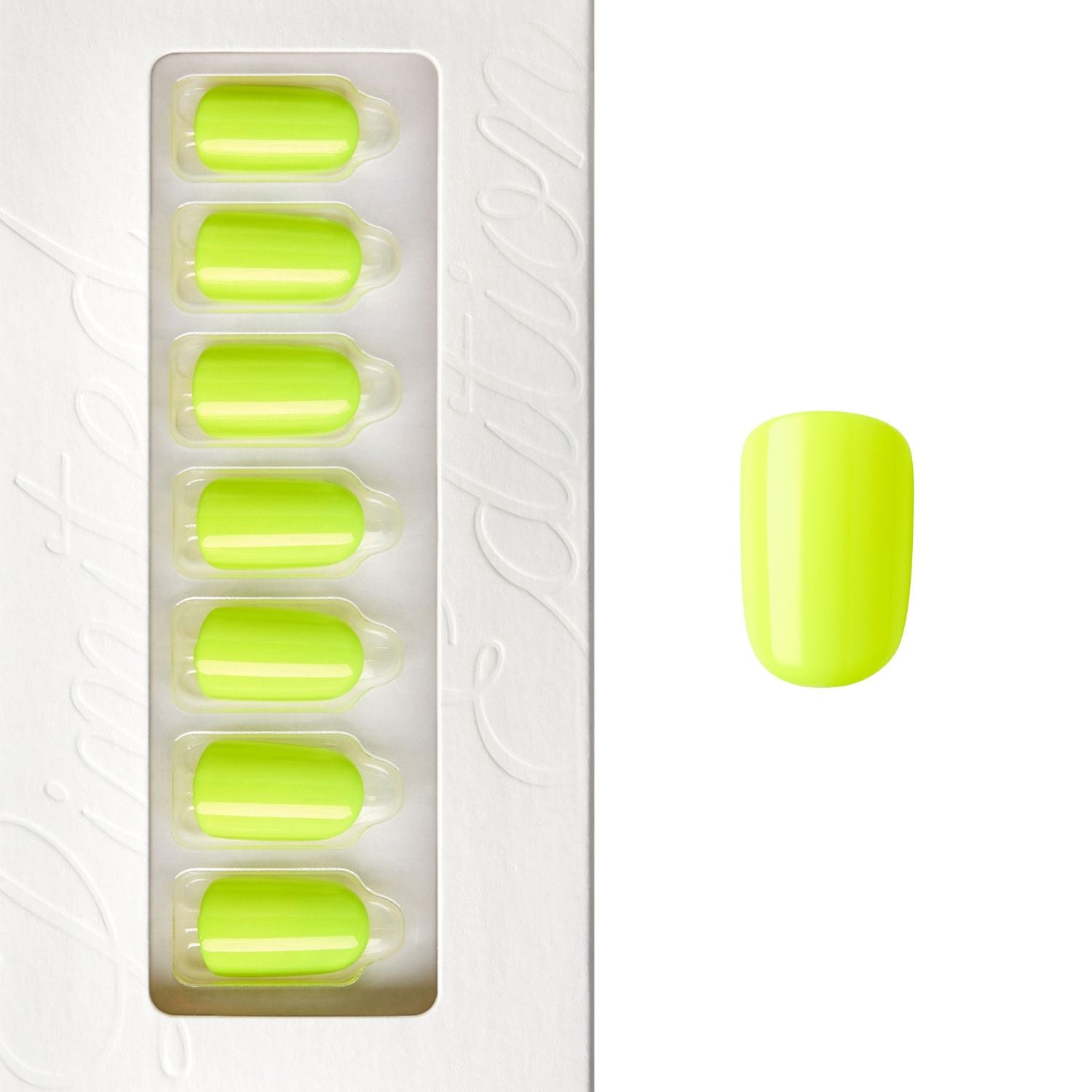 Glowing Yellow - Squoval Weekender Press On Manicure