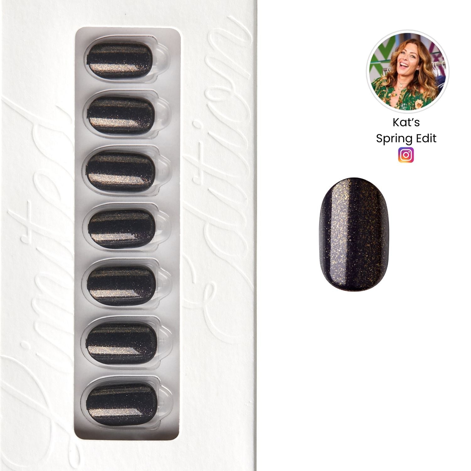 Stormy Night - Oval Weekender Press on Manicure