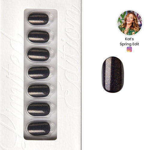 Stormy Night - Oval Weekender Press on Manicure