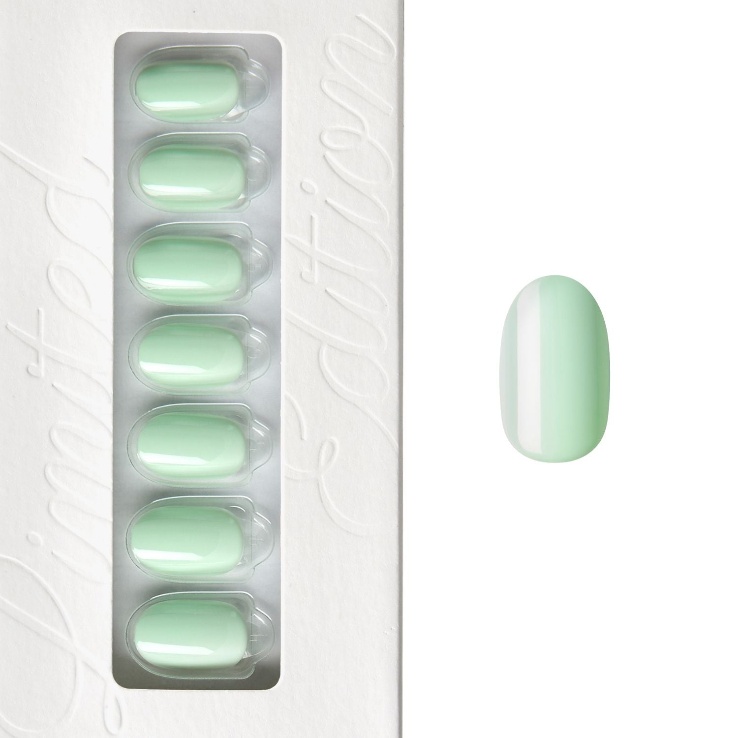 Sage Mint - Short Oval Nail On Press On Manicure
