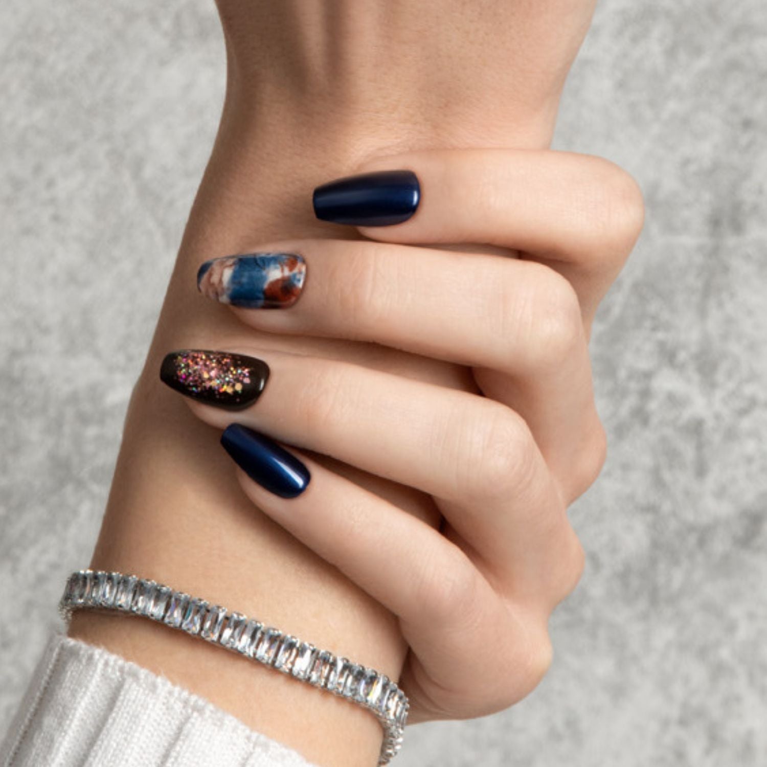 Mixed Emotions - Coffin Weekender Press on Manicure