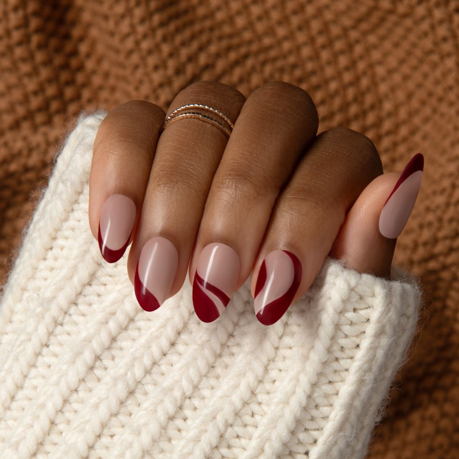 Treacherous - Medium Almond Nail On Press On Manicure