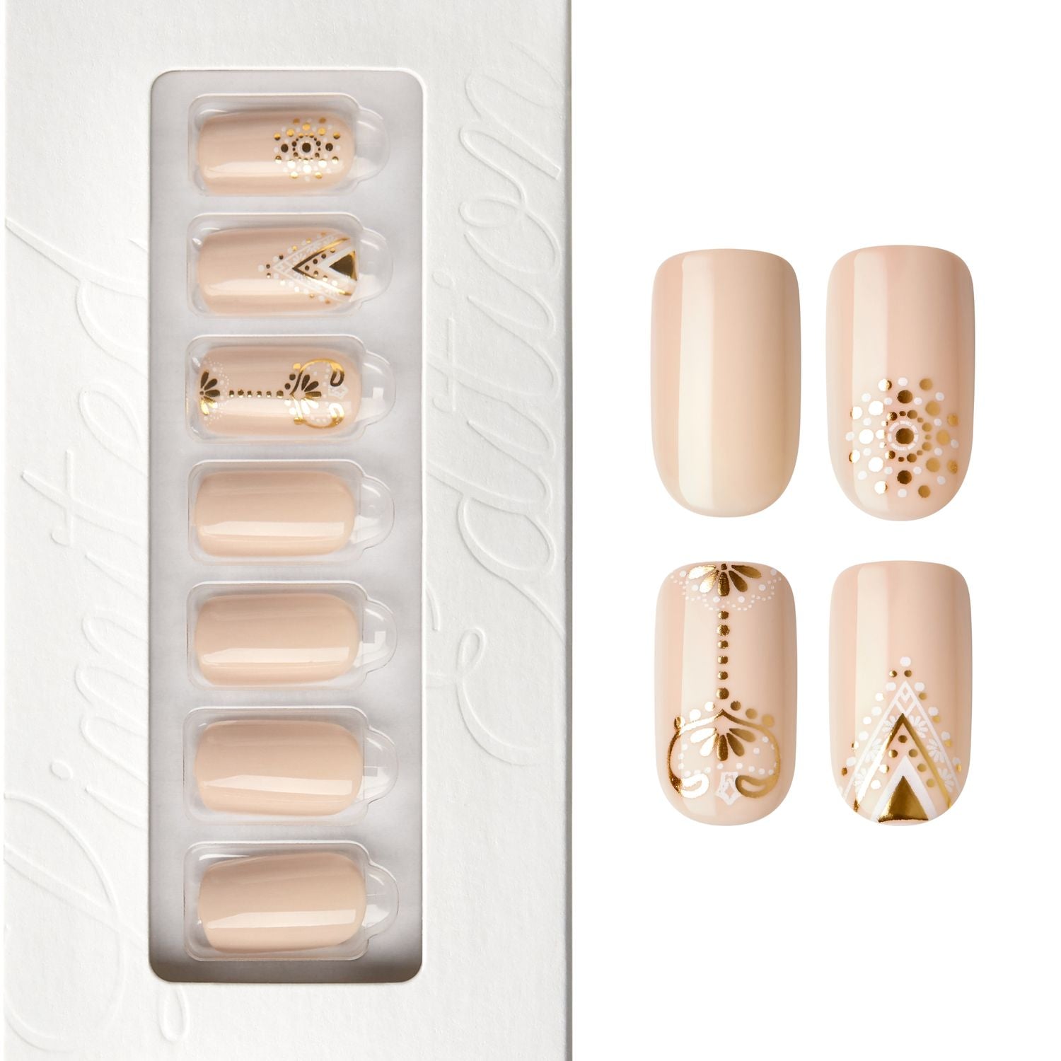 Enlightened - Medium Squoval Nail On Press On Manicure