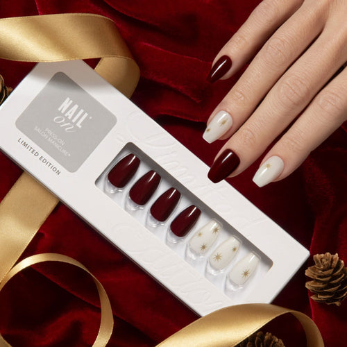 Firecrackers - Medium Coffin Nail On Press On Manicure