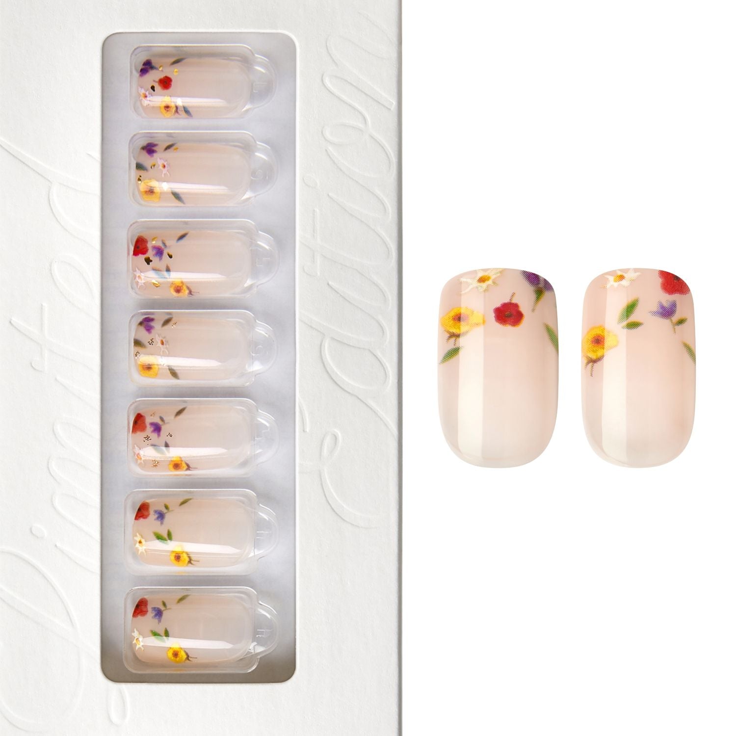 Once And Floral - Medium Squoval Nail On Press On Manicure