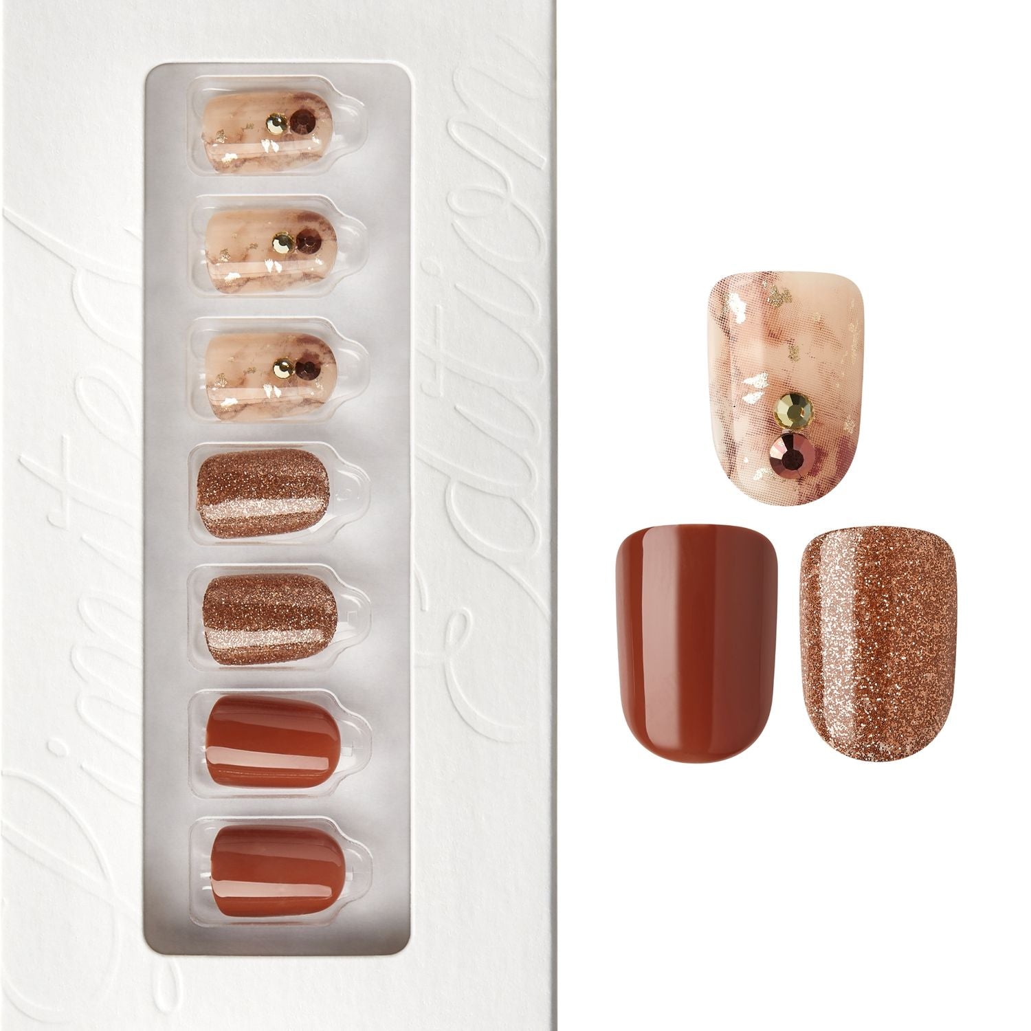 Savannah - Short Squoval Nail On Press On Manicure