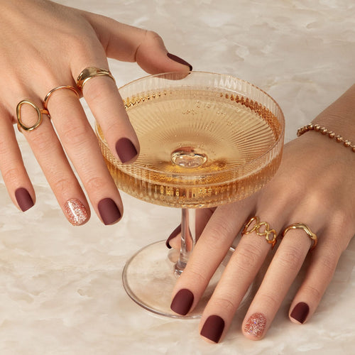 Changing Leaves - - Short Squoval Nail On Press On Manicure