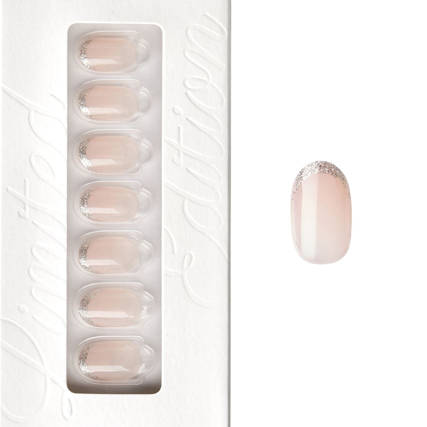 Wintertime - Short Oval Nail On Press On Manicure