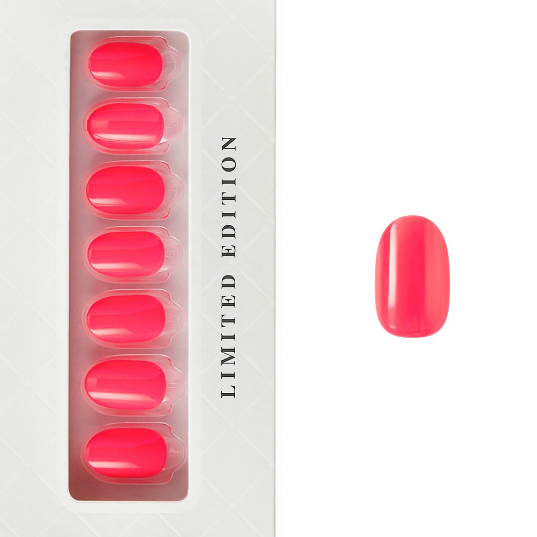 Pink Solution - Short Oval Nail On Press On Manicure