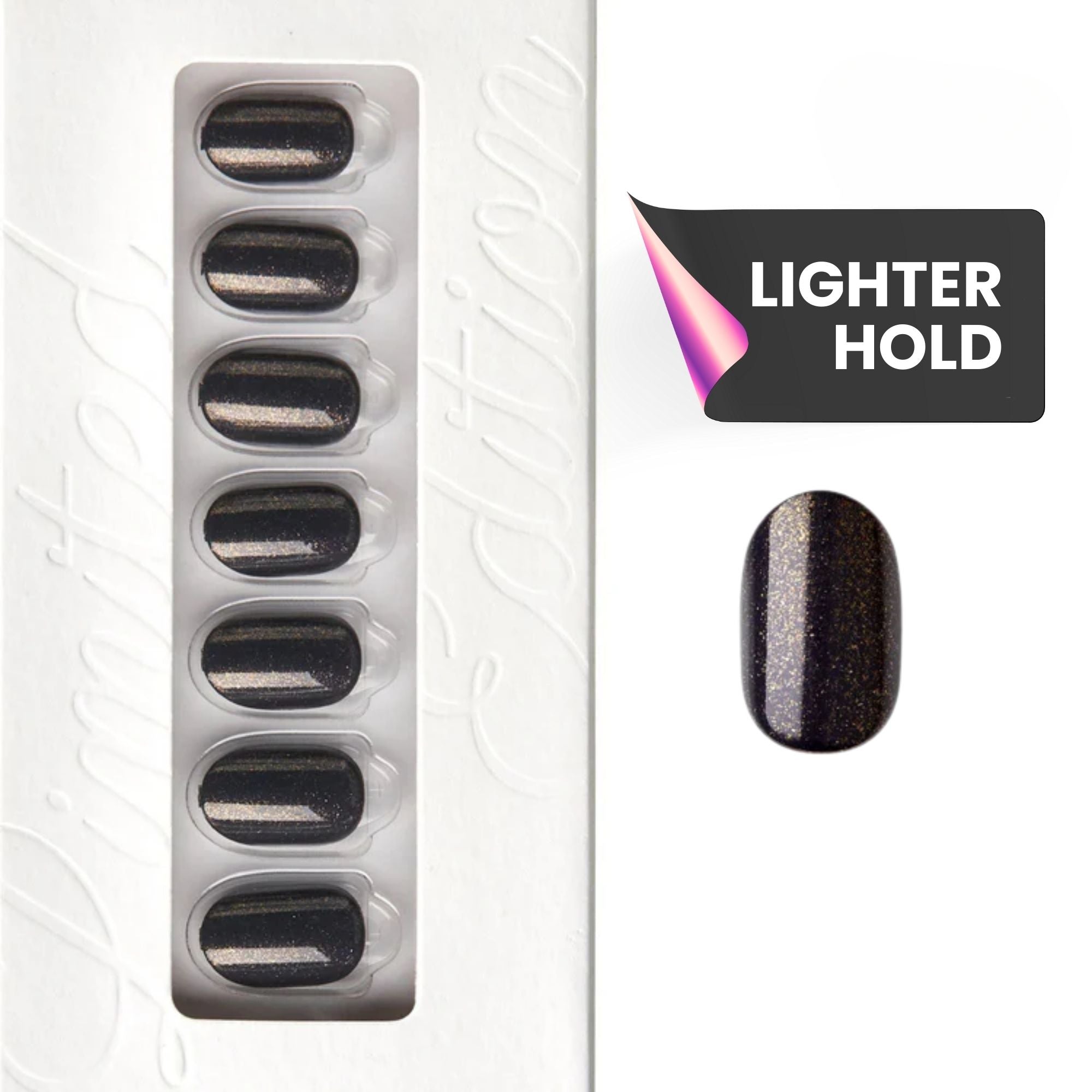 Stormy Night - Oval Weekender Press on Manicure