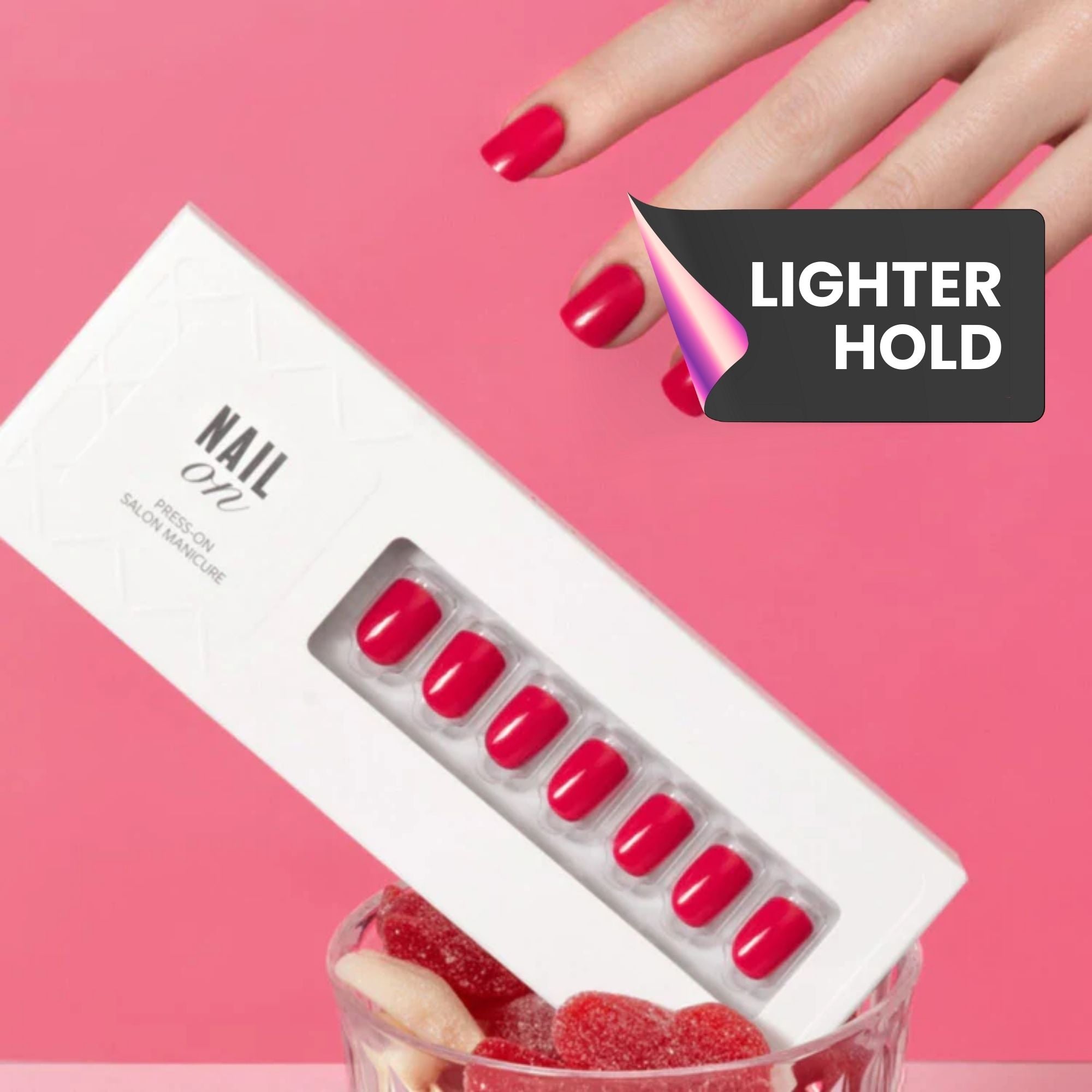 Vivid Pink - Squoval Weekender Press On Manicure