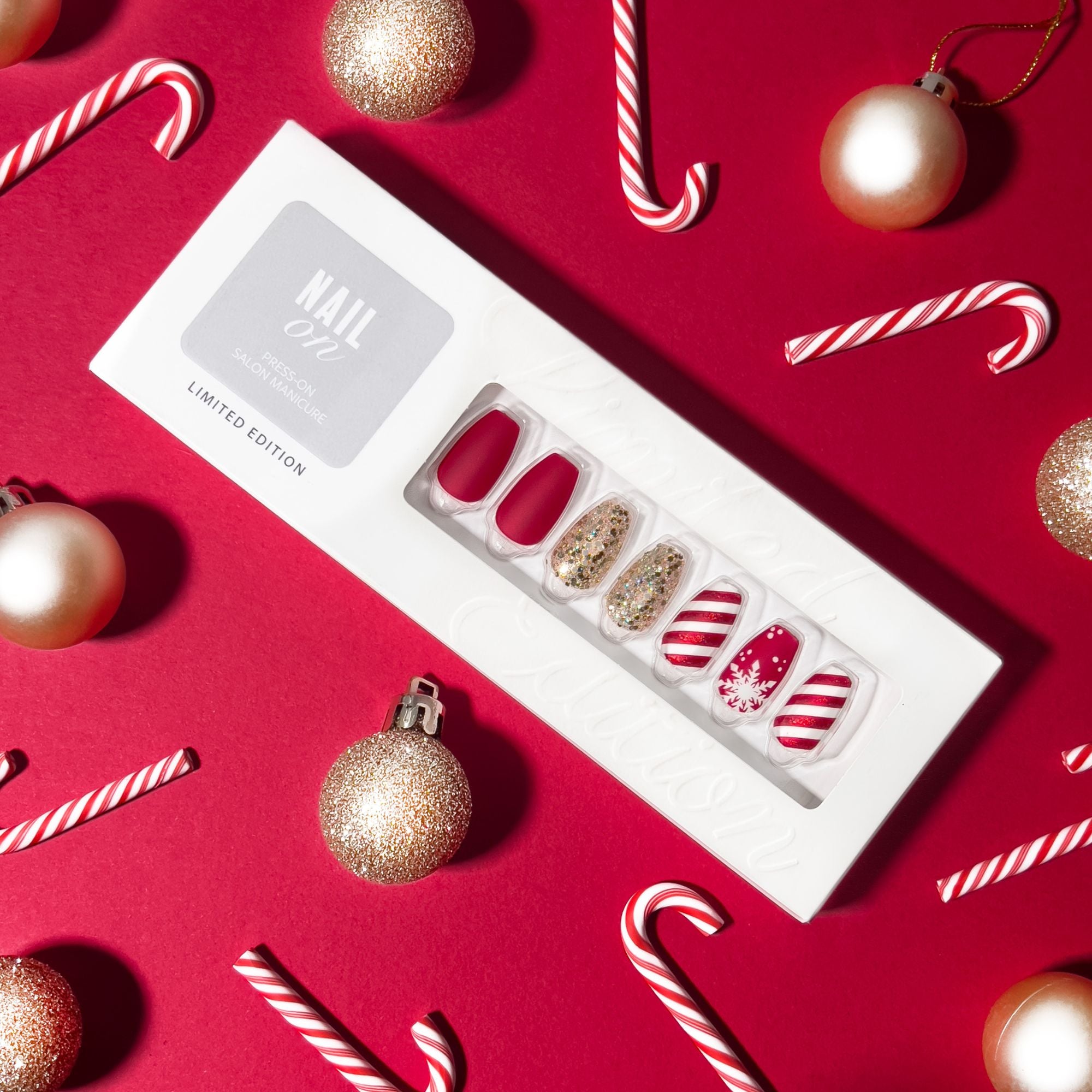 Winter Magic - Coffin Weekender Press on Manicure