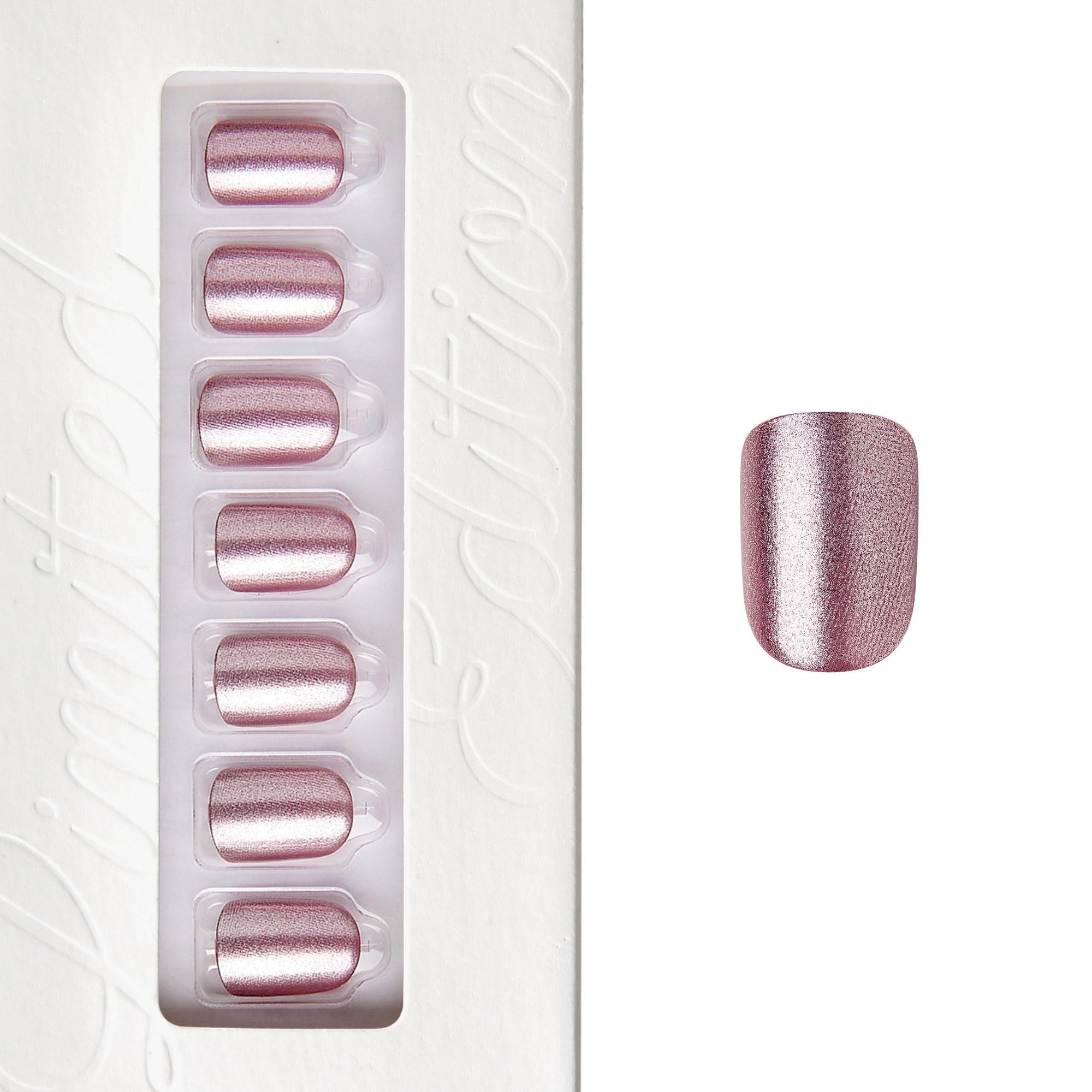 Sunshiny Pink - Short Squoval Nail On Press On Manicure with Charity Donation