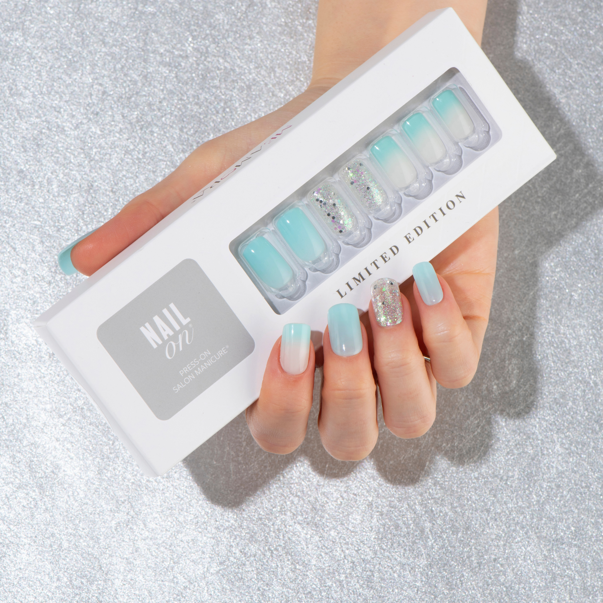 In The Morning - Medium Squoval Nail On Press On Manicure