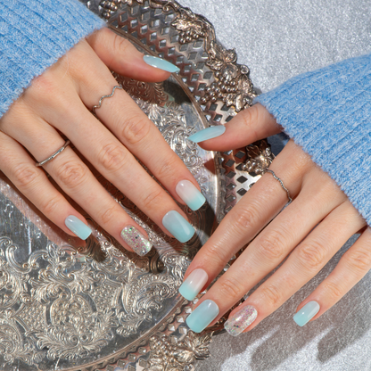 In The Morning - Medium Squoval Nail On Press On Manicure