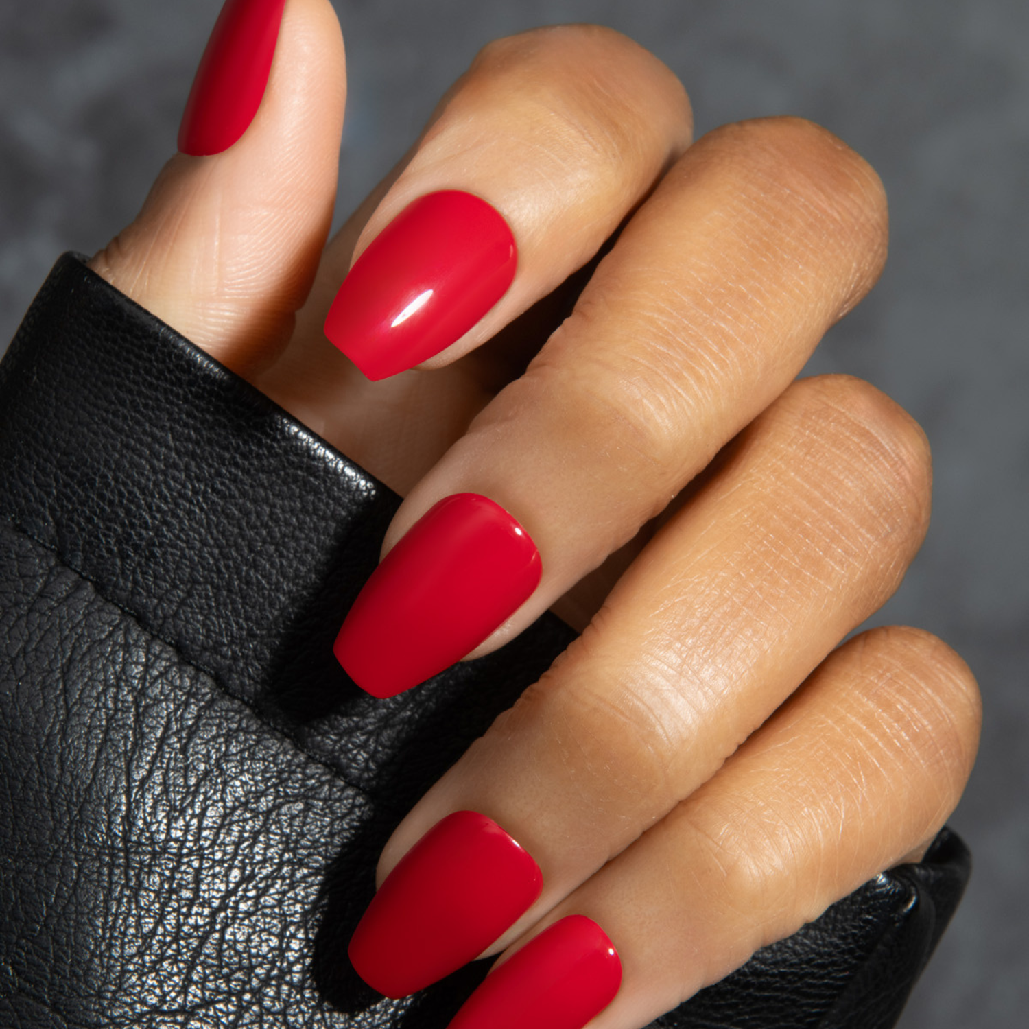 Chilli Red - Coffin Weekender Press on Manicure with charity donation