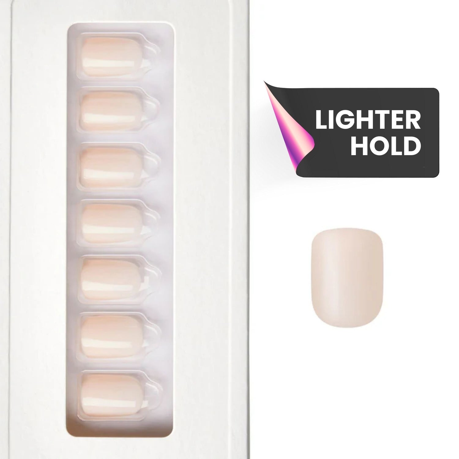 Afternoon Beige - Squoval Weekender Press On Manicure
