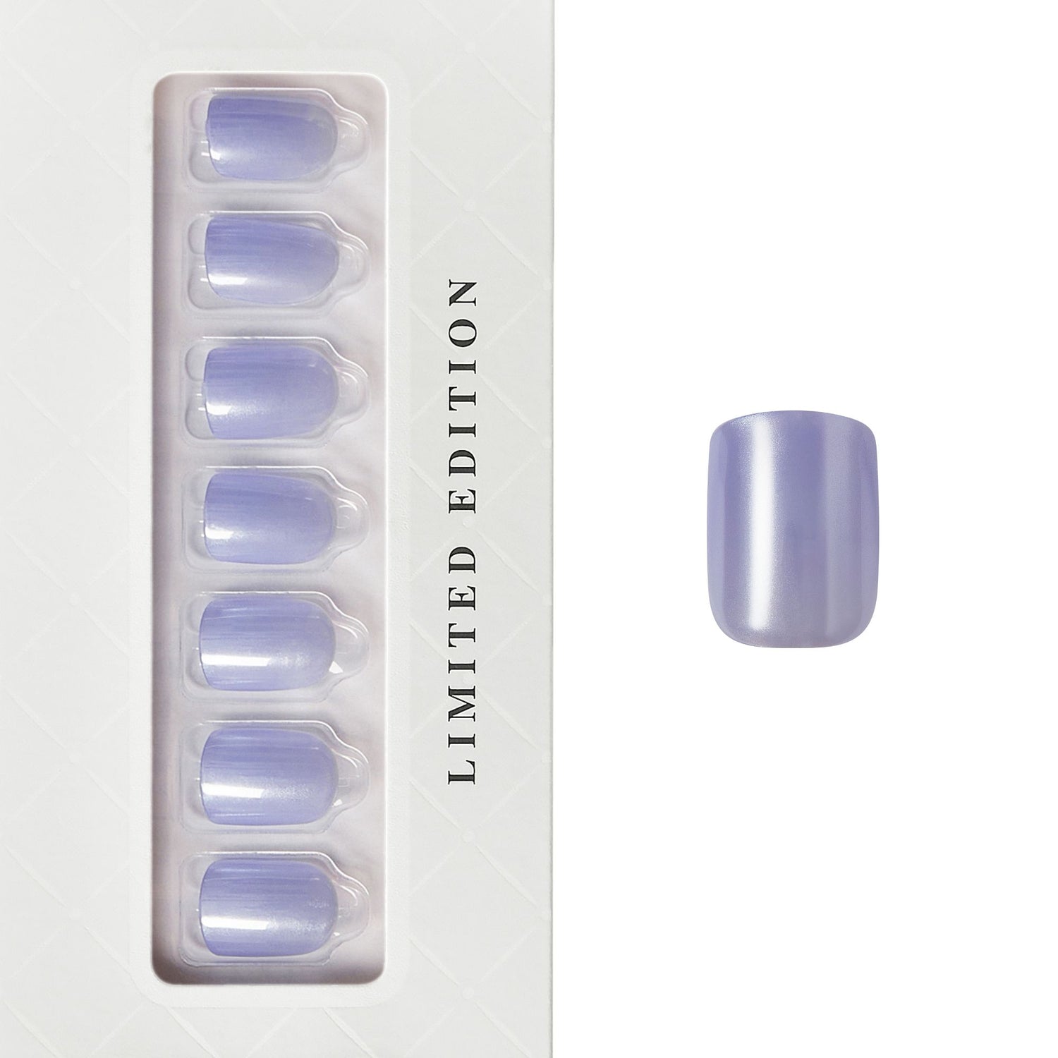 Lavender Mist - Short Squoval Press On Manicure