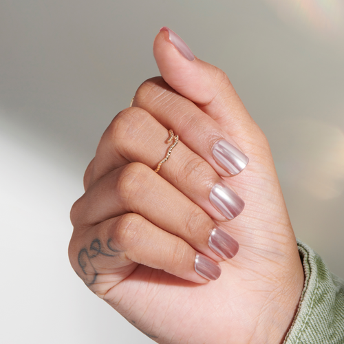 Ambivalent - Short Squoval Mirror Shine Prism Nail On Press On Manicure