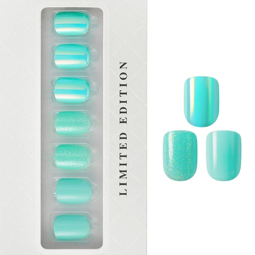 April Showers - Squoval Press On Manicure