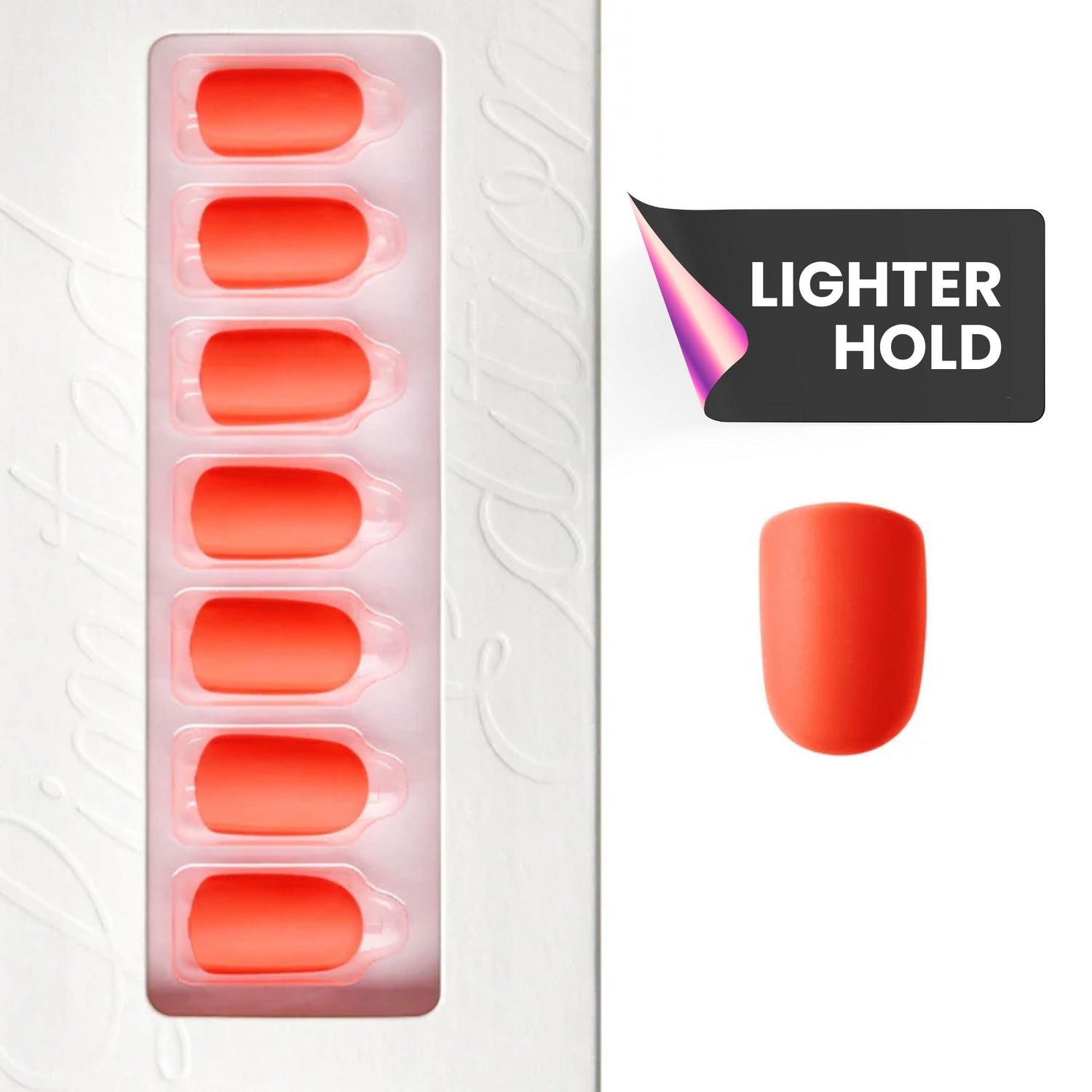 Blazing Orange - Squoval Weekender Press On Manicure