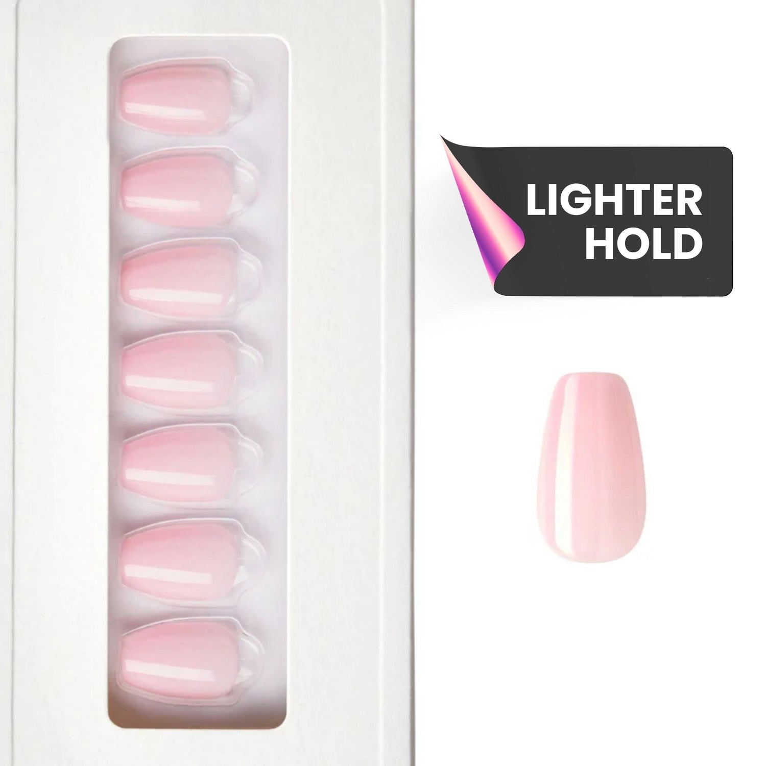 Cashmere Pink - Coffin Weekender Press On Manicure