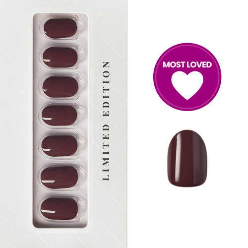 Chocolate Temptation - Short Oval Nail On Press On Manicure